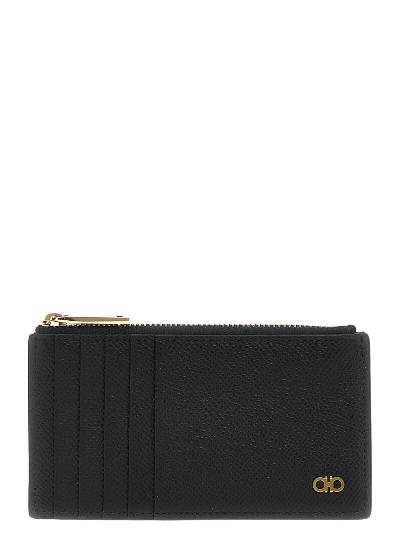 'Gancini' card holder FERRAGAMO Black