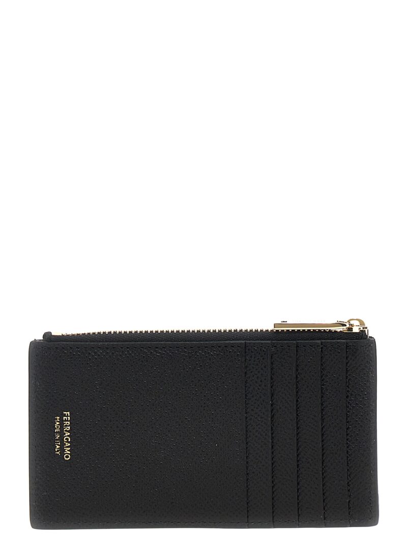 'Gancini' card holder 775663NERO FERRAGAMO Black