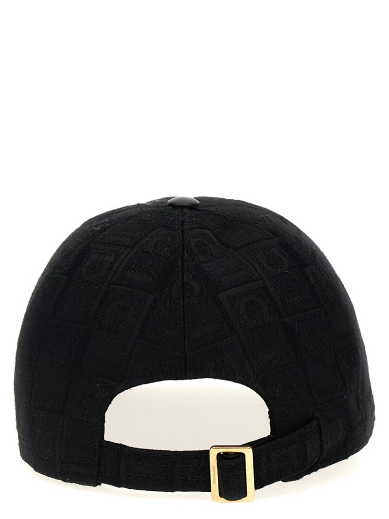 'Bas Monogram' baseball cap Man FERRAGAMO Black