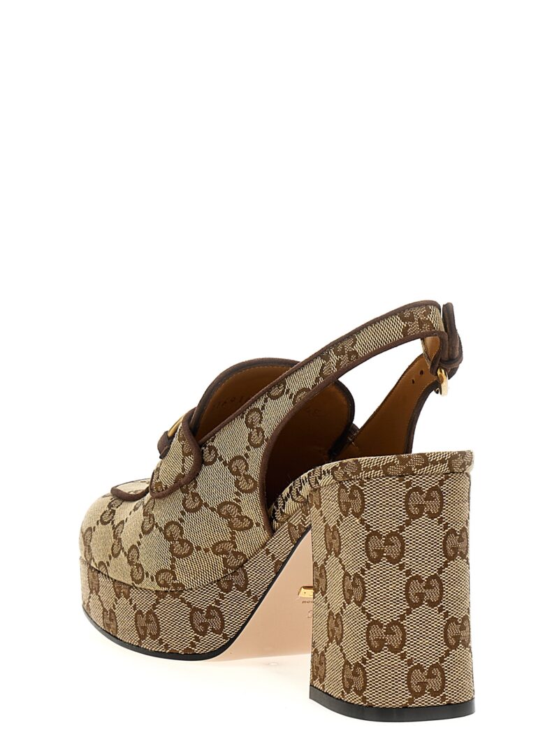 'Morsetto' slingback Woman GUCCI Beige