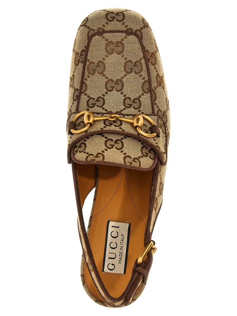 'Morsetto' slingback 65% polyester 18% cotton 17% polyamide GUCCI Beige