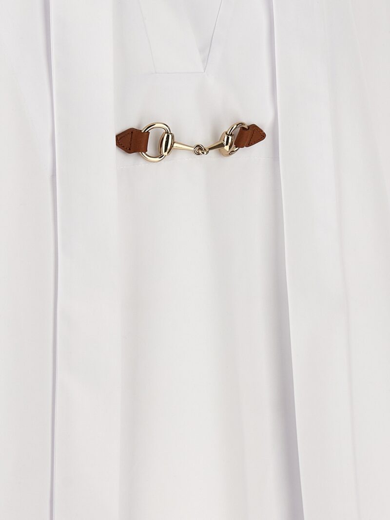 Horsebit shirt 100% cotton GUCCI White