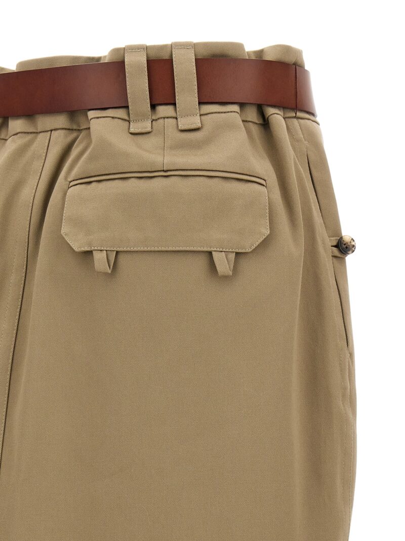 'Saharienne' skirt 100% cotton SAINT LAURENT Beige