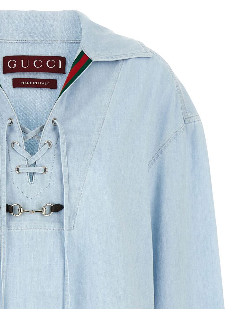 'laccetto' shirt Woman GUCCI Light Blue