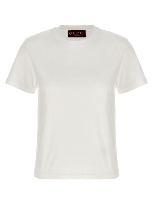 Logo embroidery t-shirt GUCCI White