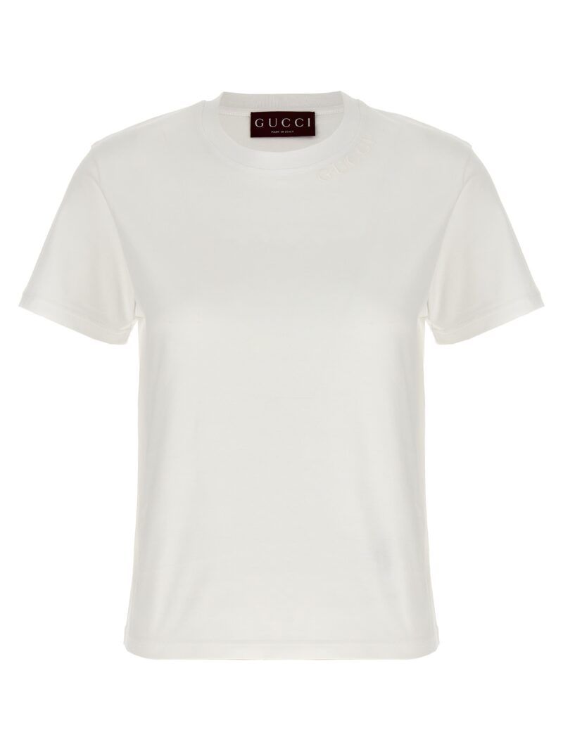 Logo embroidery t-shirt GUCCI White