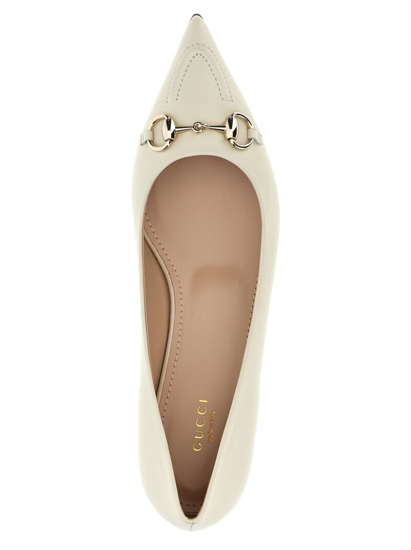 'Morsetto' ballet flats 100% goat leather (Capra Hircus Hircus) GUCCI White