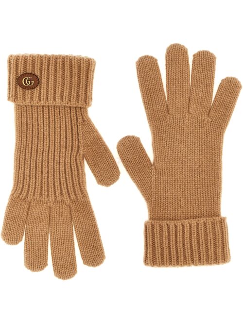 'Doppia G' gloves GUCCI Beige