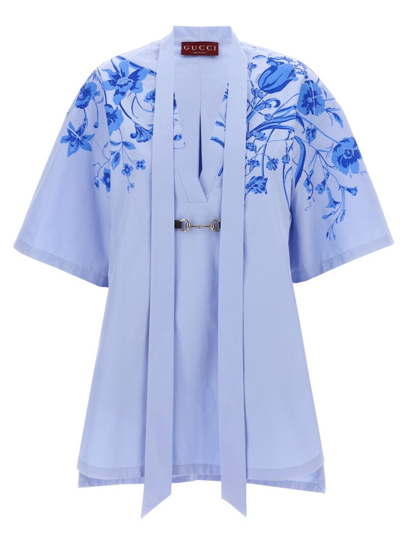 'Fiori e Insetti Gucci' dress GUCCI Light Blue