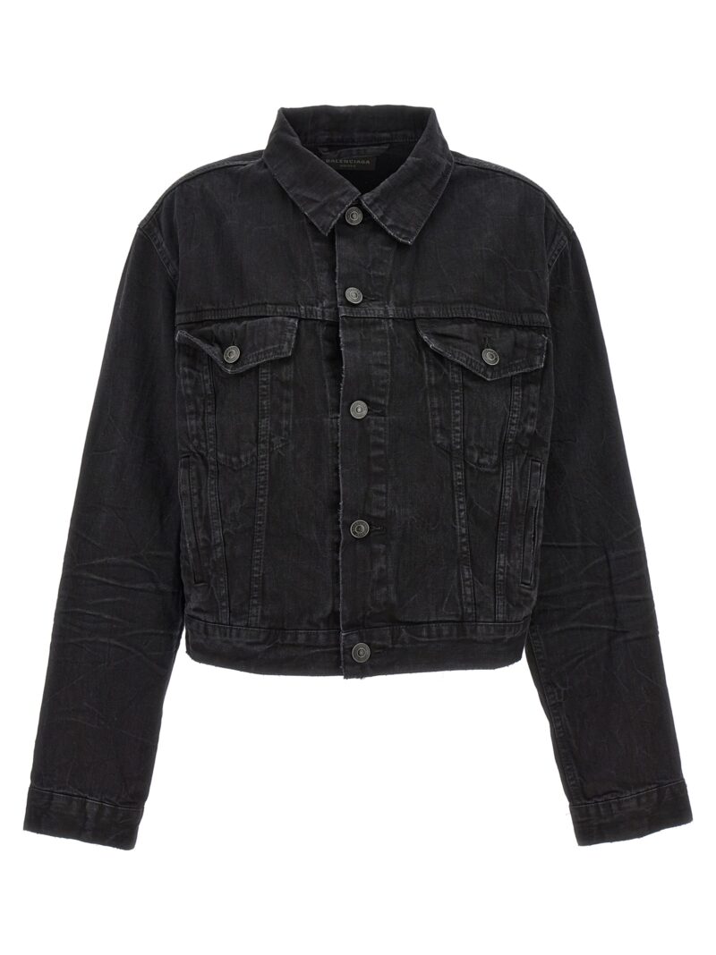 Slim fit denim jacket BALENCIAGA Black