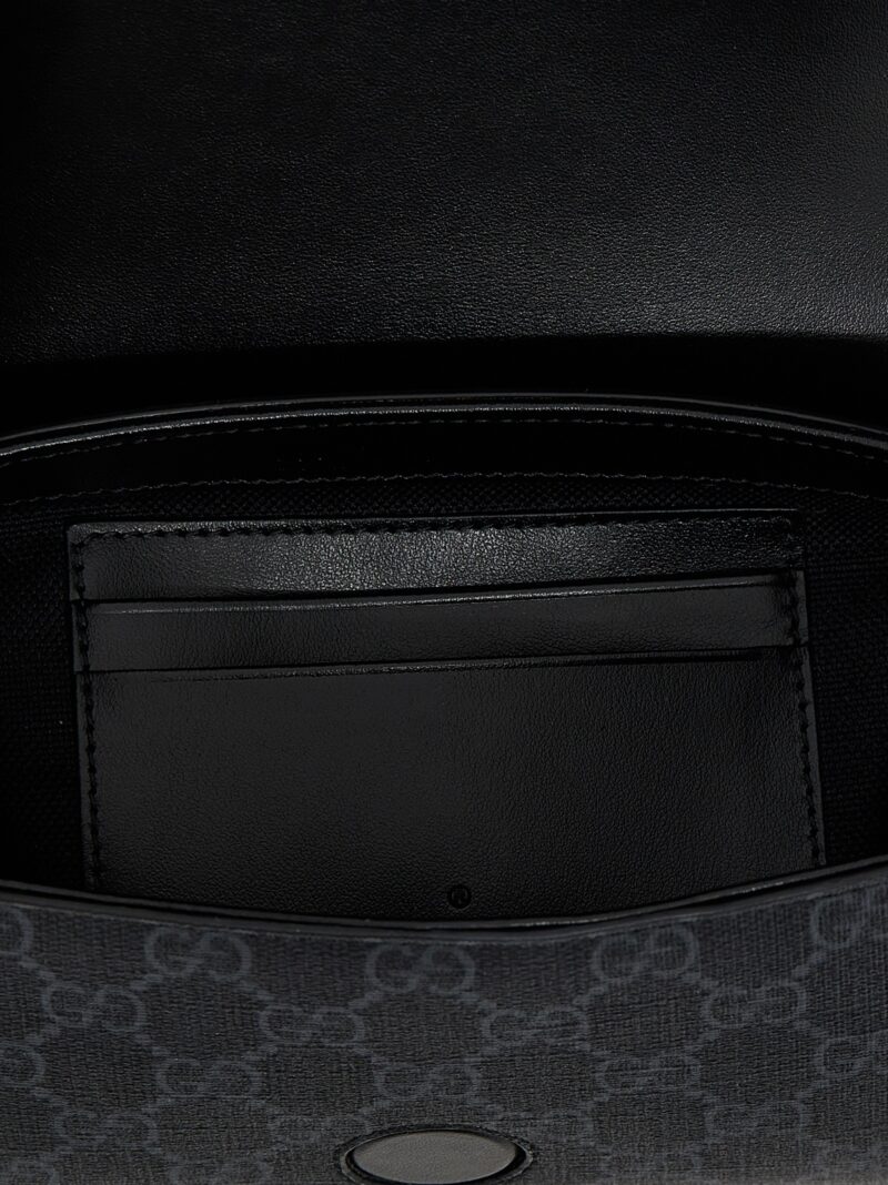 'GG' mini crossbody bag 60% polyurethane 20% cotton 20% polyester GUCCI Black