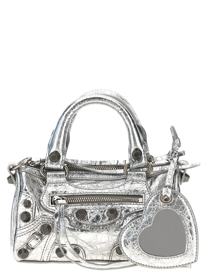 'Le Cagole Nano' handbag BALENCIAGA Silver