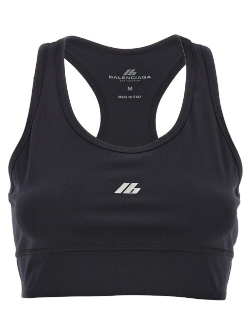 Sporty reflective logo top BALENCIAGA Black