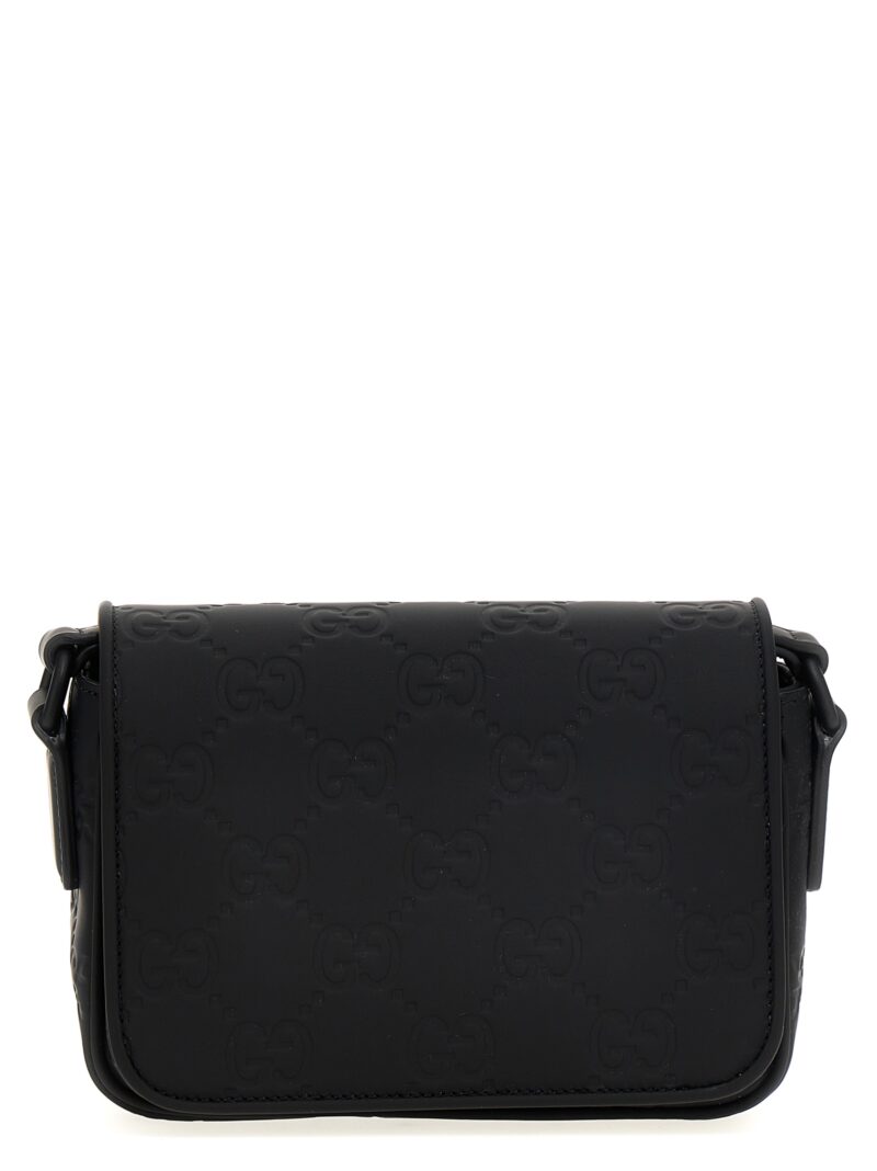 Rubber effect crossbody bag GUCCI Black