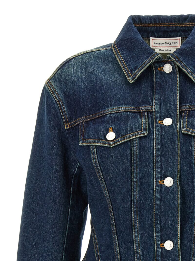 Denim jacket Woman ALEXANDER MCQUEEN Blue