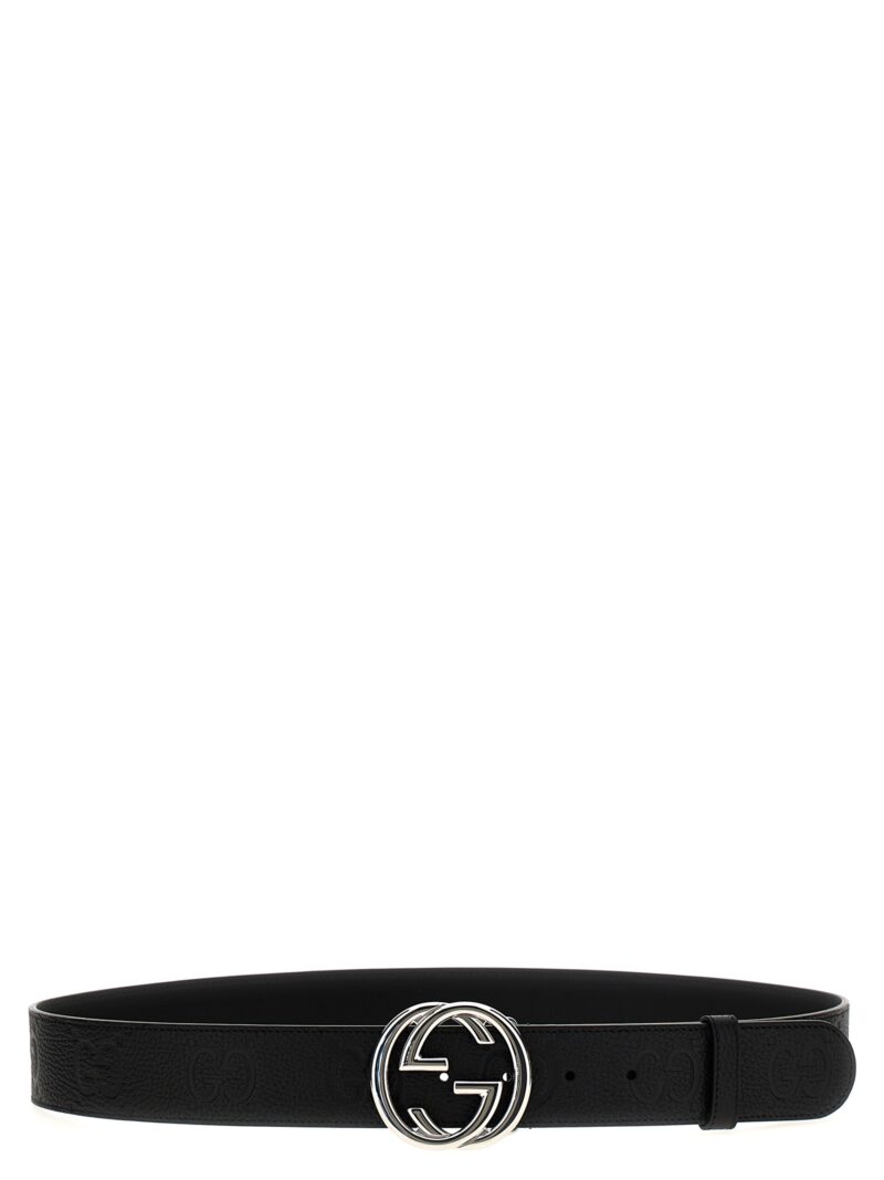 'Incrocio GG' belt GUCCI Black