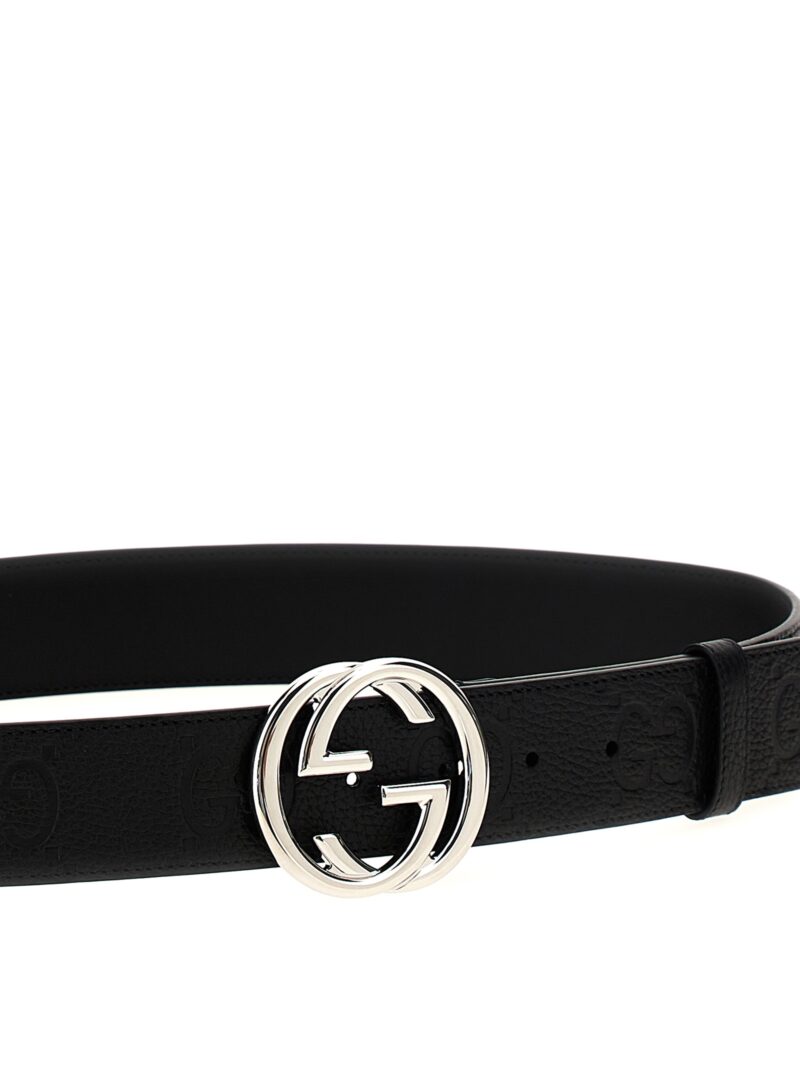 'Incrocio GG' belt Man GUCCI Black