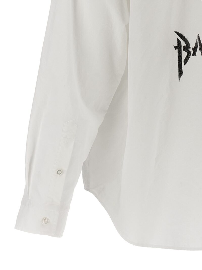 Logo print shirt 100% cotton BALENCIAGA White