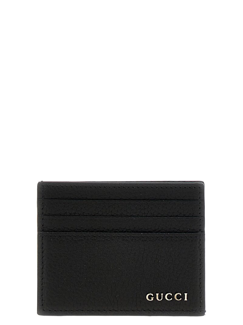 Logo card holder GUCCI Black