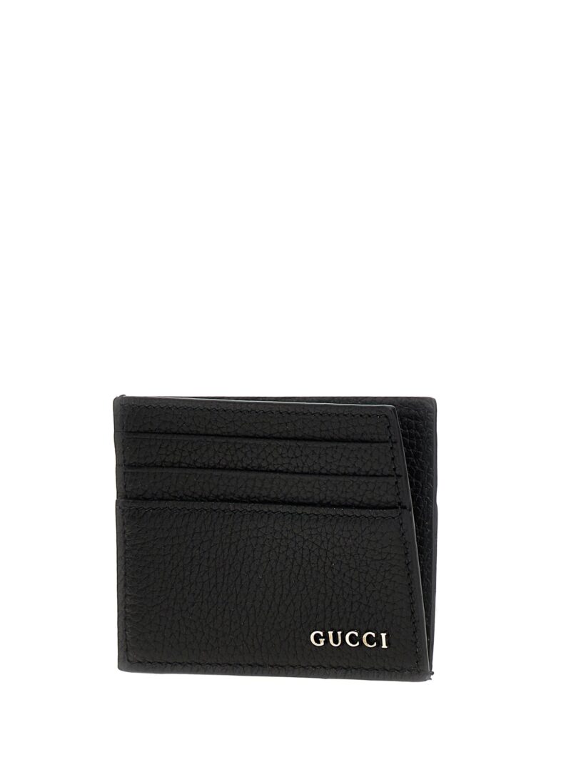 Logo card holder Man GUCCI Black