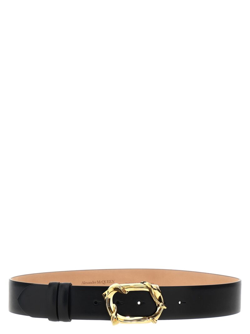 'Snake' belt ALEXANDER MCQUEEN Black