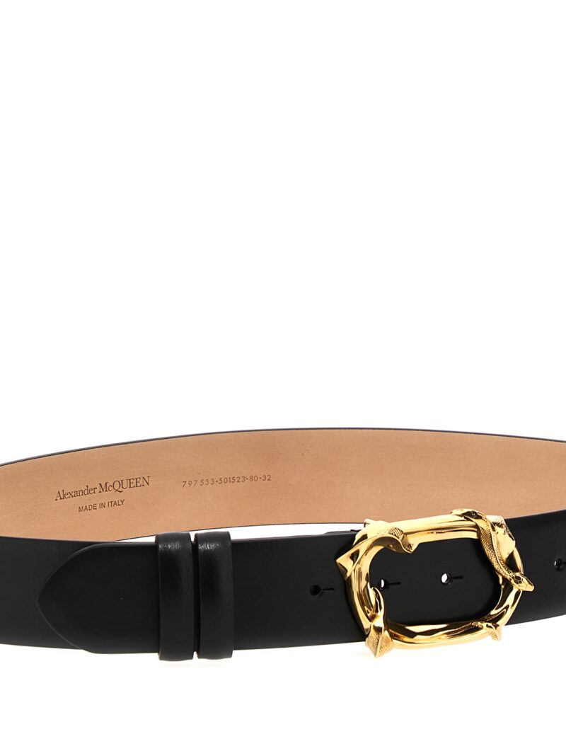 'Snake' belt Woman ALEXANDER MCQUEEN Black