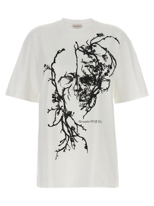 'Cherry Blossom' T-shirt ALEXANDER MCQUEEN White/Black