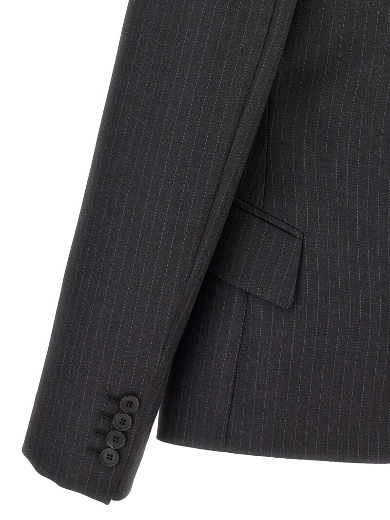 Pinstriped single-breasted blazer 100% wool ALEXANDER MCQUEEN Gray