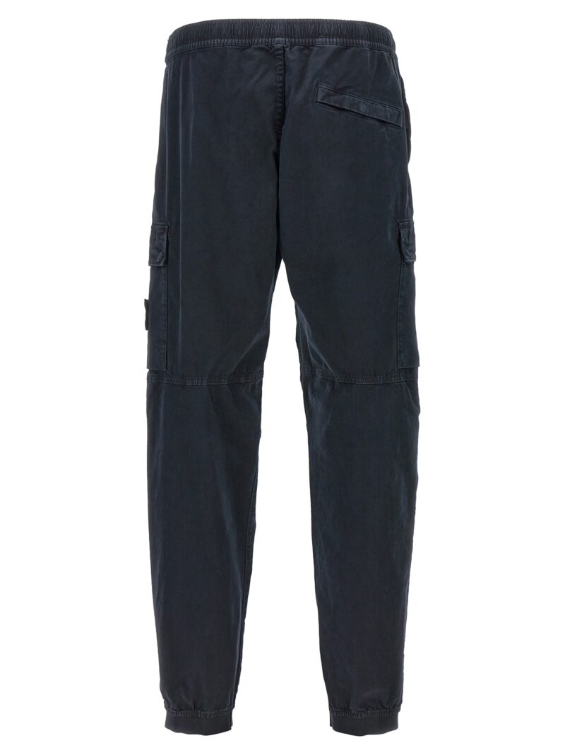 Logo patch cargo pants 8115313L1A0120 STONE ISLAND Blue