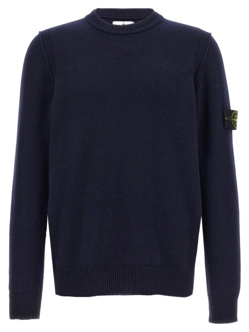 Logo patch sweater STONE ISLAND Blue