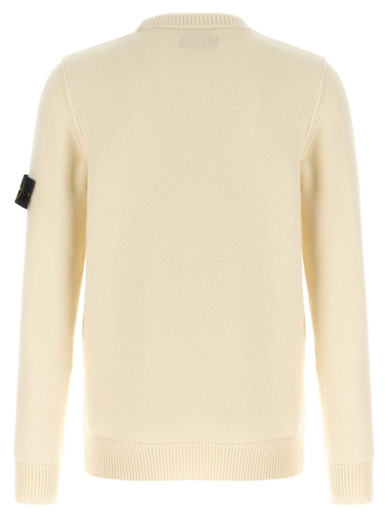 Logo patch sweater 8115508A3V0099 STONE ISLAND White