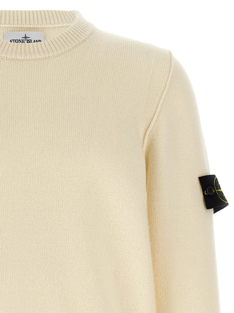 Logo patch sweater Man STONE ISLAND White