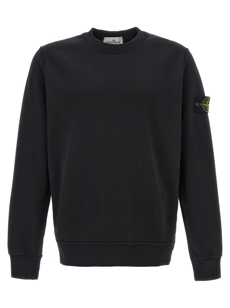 Logo patch sweatshirt STONE ISLAND Black