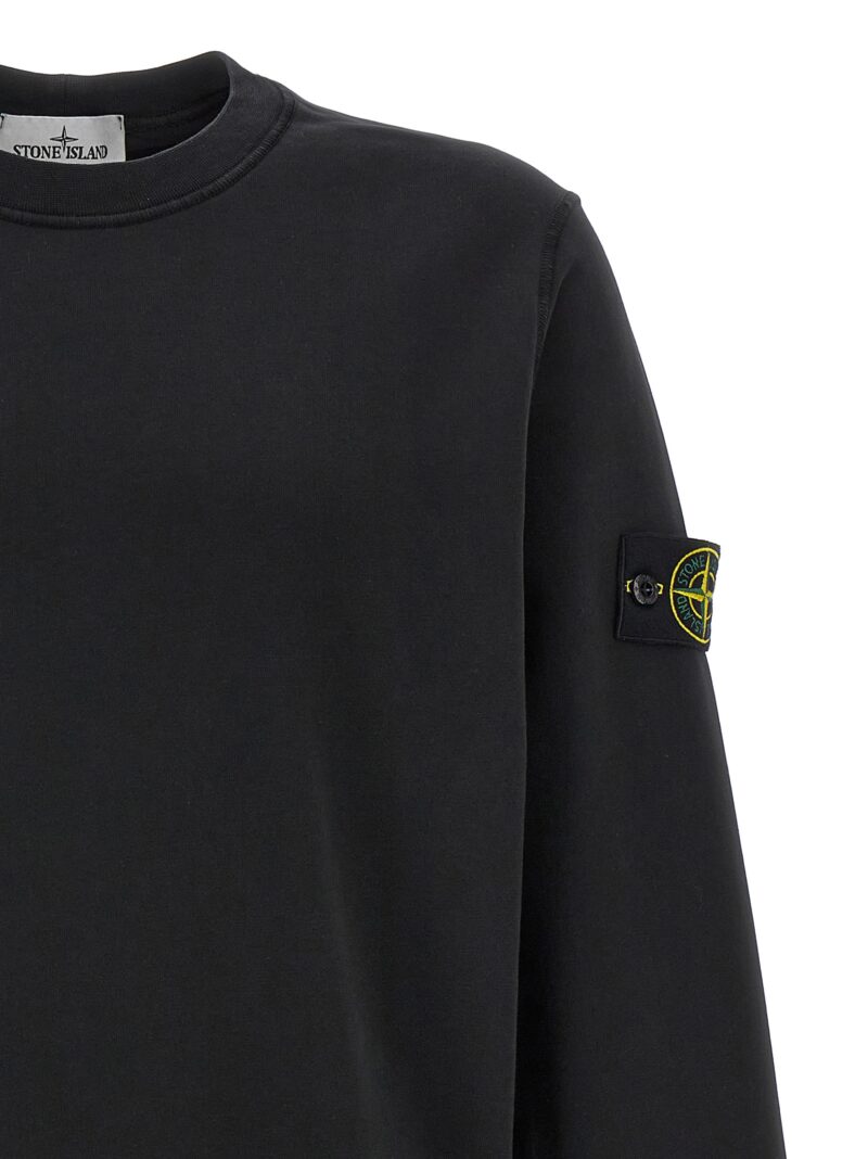 Logo patch sweatshirt Man STONE ISLAND Black