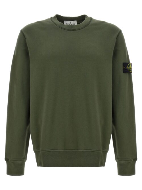 Logo patch sweatshirt STONE ISLAND Green