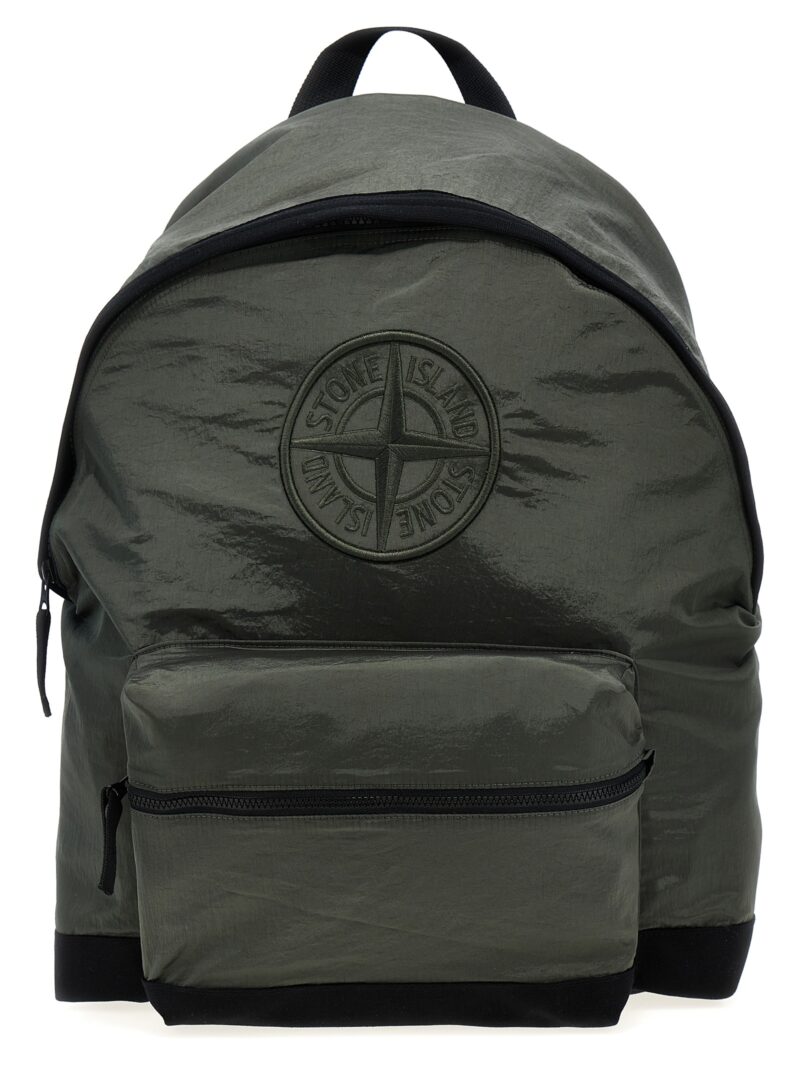 Logo embroidery backpack STONE ISLAND Green