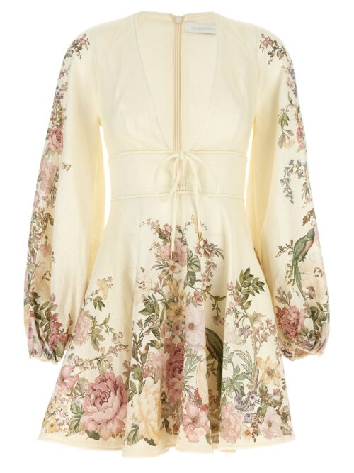 'Waverly Plunge Mini' dress ZIMMERMANN White