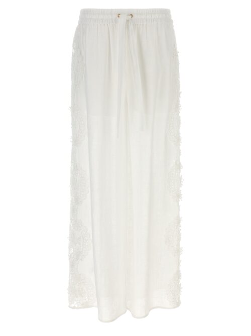 'Halliday Lace Flower' pants ZIMMERMANN White