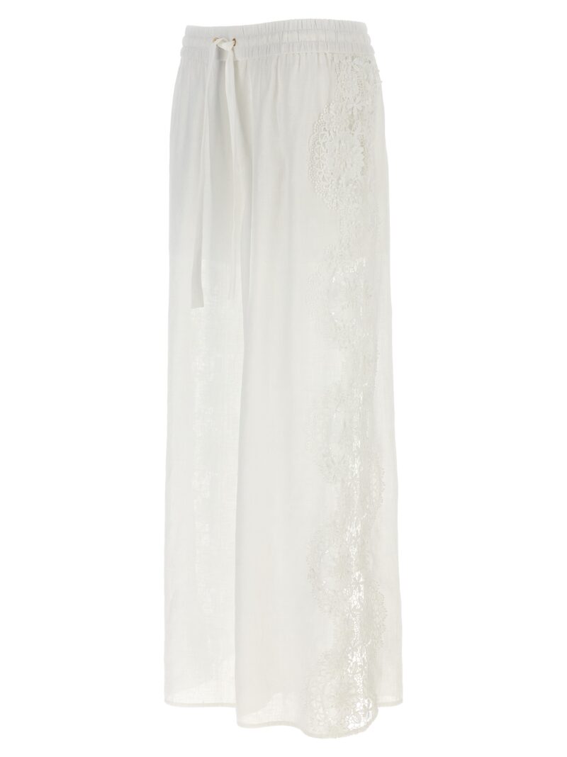 'Halliday Lace Flower' pants Woman ZIMMERMANN White