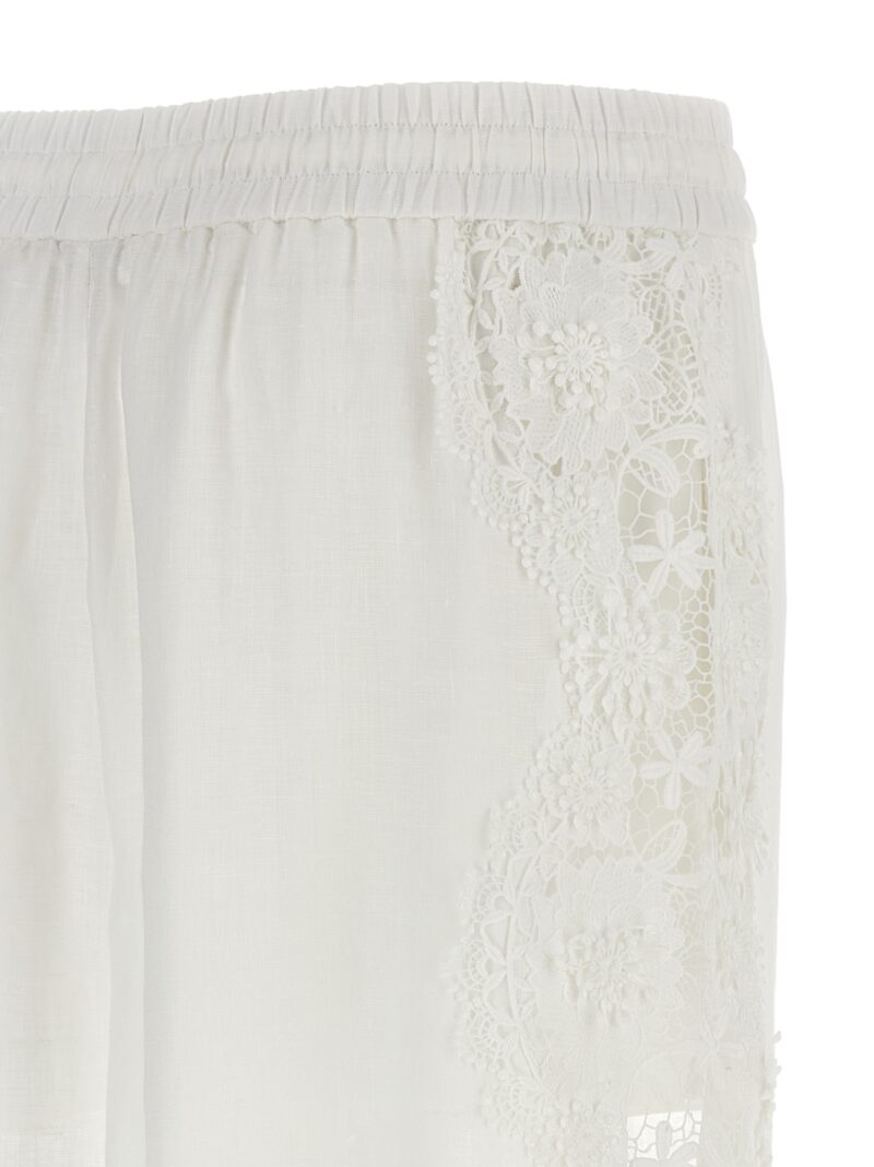 'Halliday Lace Flower' pants Fall Winter 2024/2025 ZIMMERMANN White