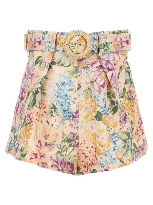 'Halliday Tuck' shorts ZIMMERMANN Multicolor