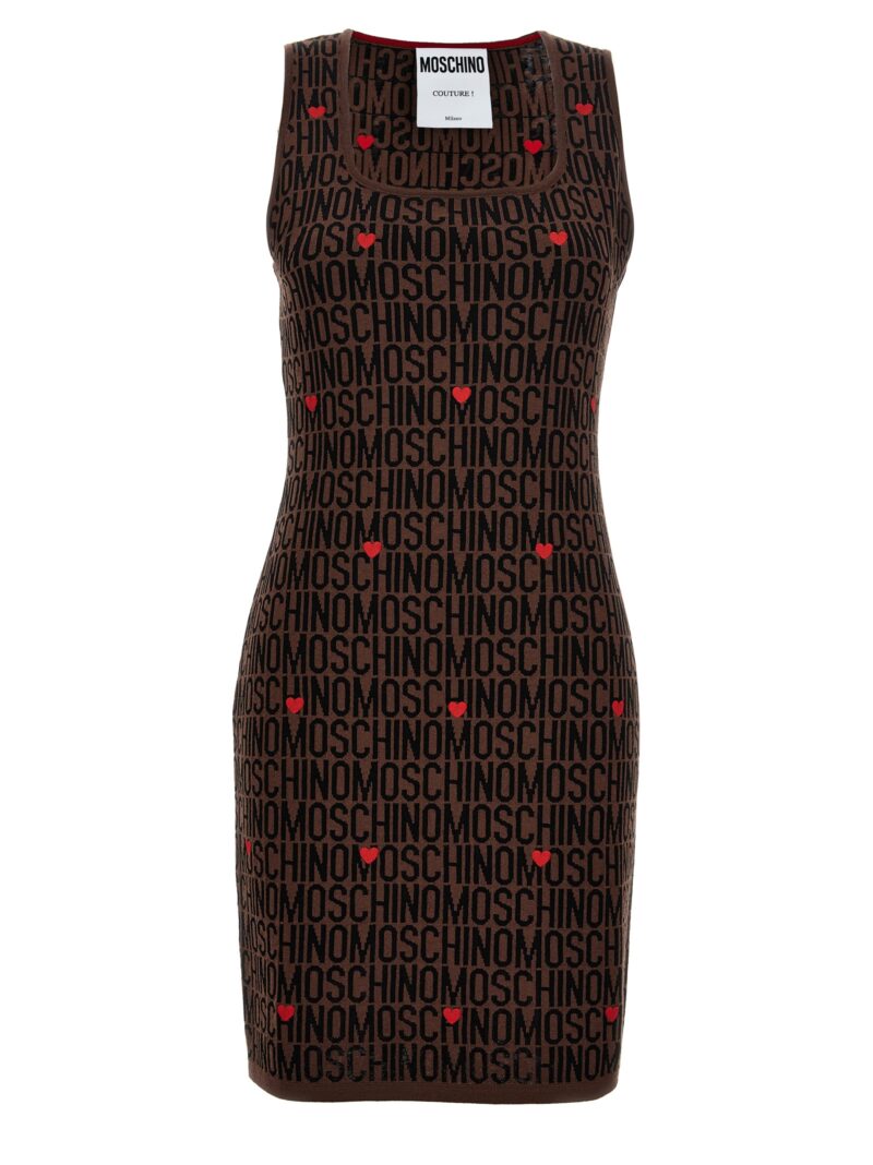 'Logo' dress MOSCHINO Brown