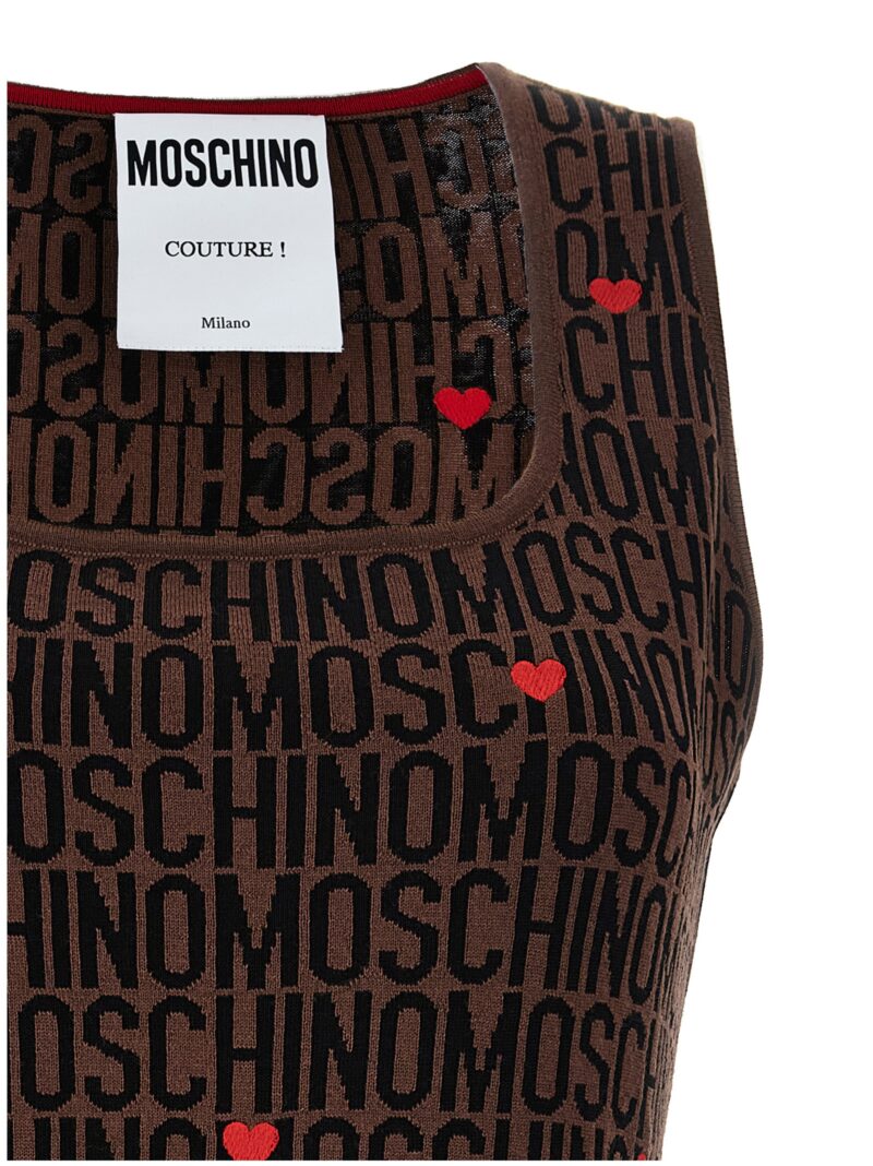 'Logo' dress Woman MOSCHINO Brown