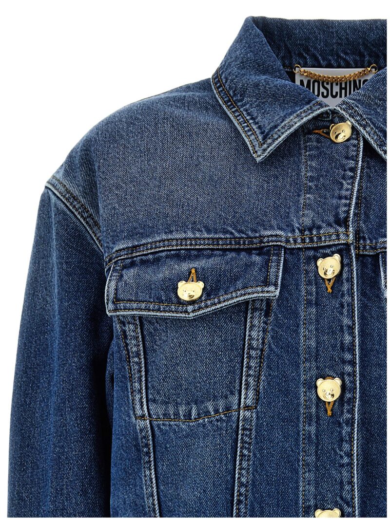 'Teddy' button jacket Woman MOSCHINO Blue