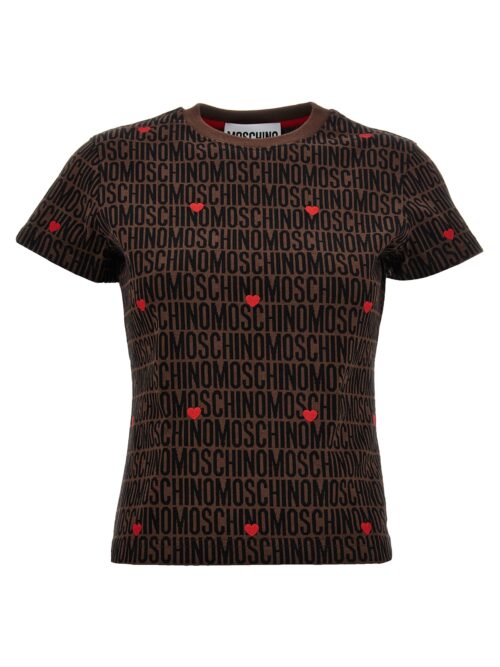 'Logo' T-shirt MOSCHINO Brown