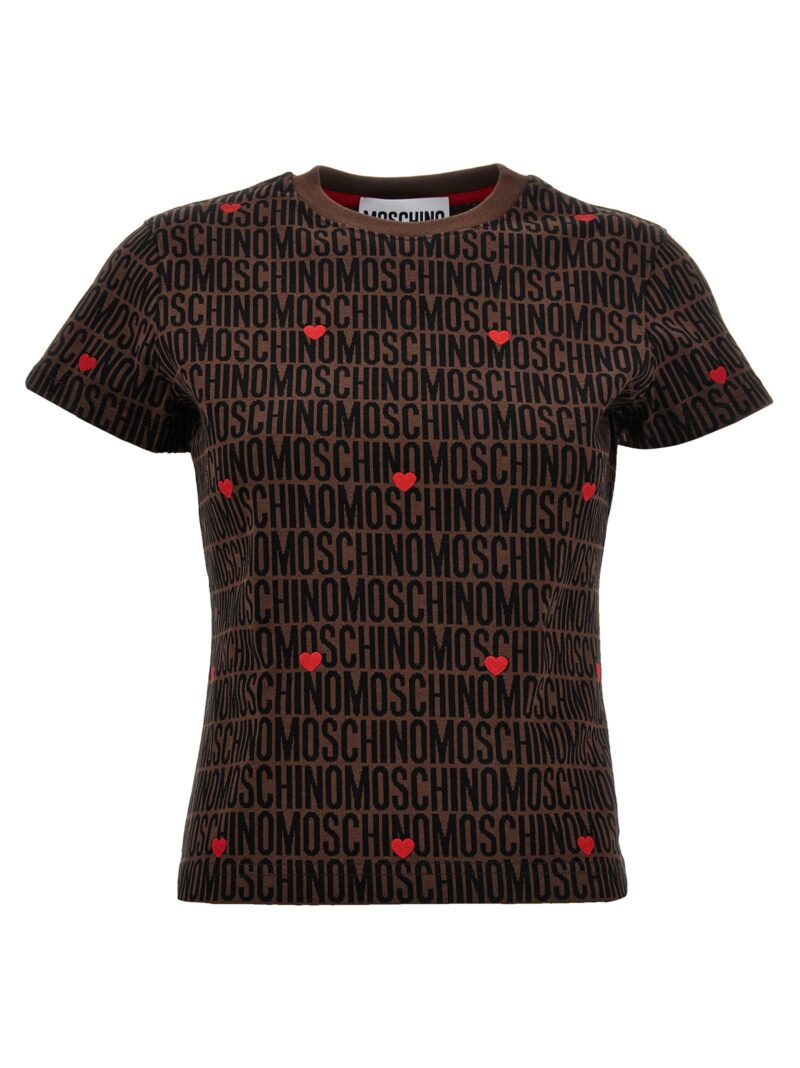 'Logo' T-shirt MOSCHINO Brown