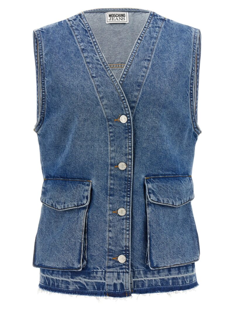 Denim vest MO5CH1NO JEANS Light Blue