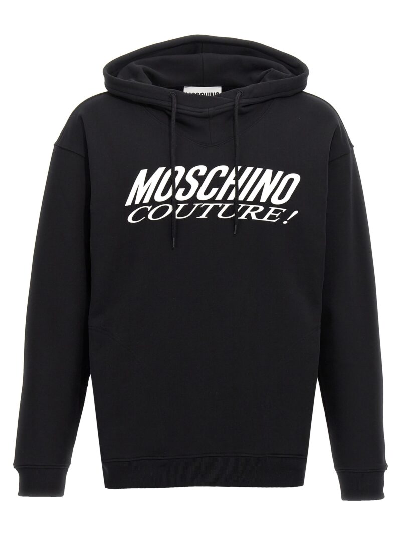 Logo print hoodie MOSCHINO White/Black