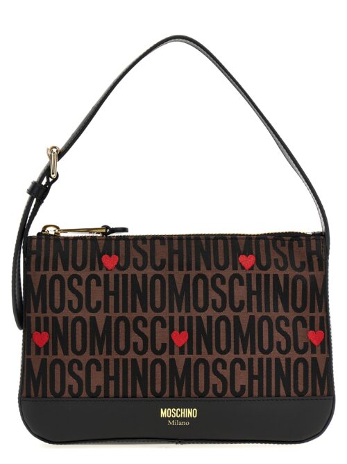 'Logo' shoulder bag MOSCHINO Brown