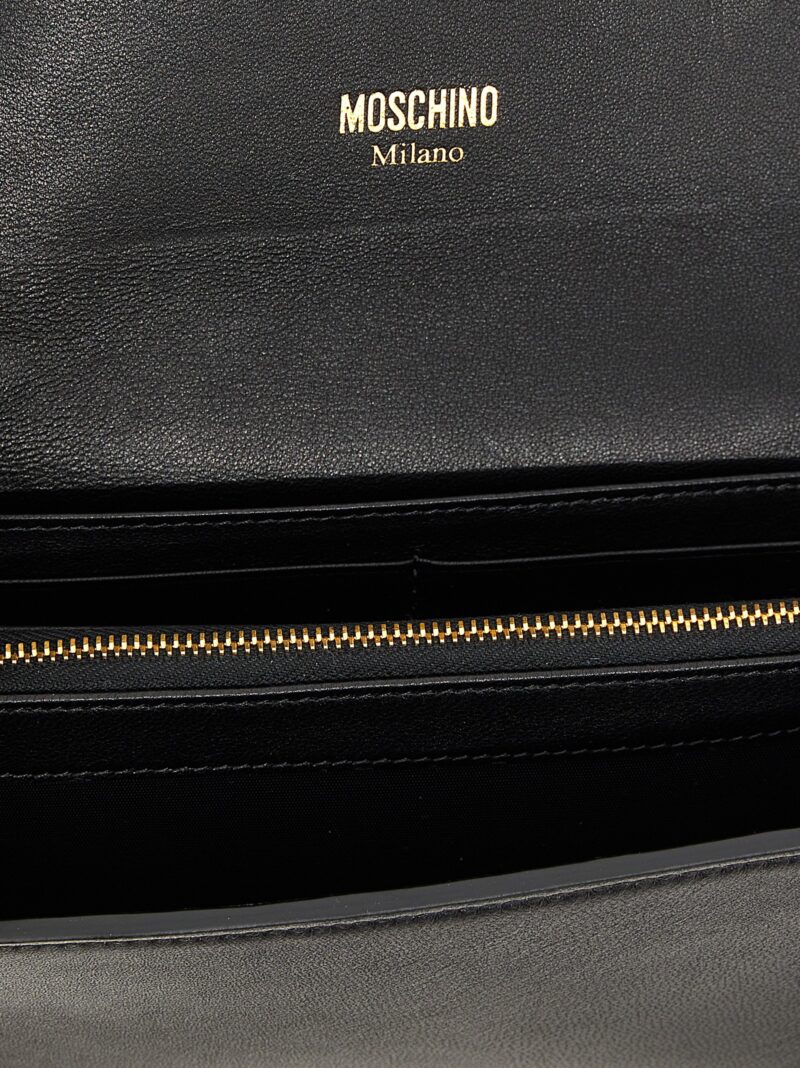 Wallet on chain logo 100% polyamide MOSCHINO Black